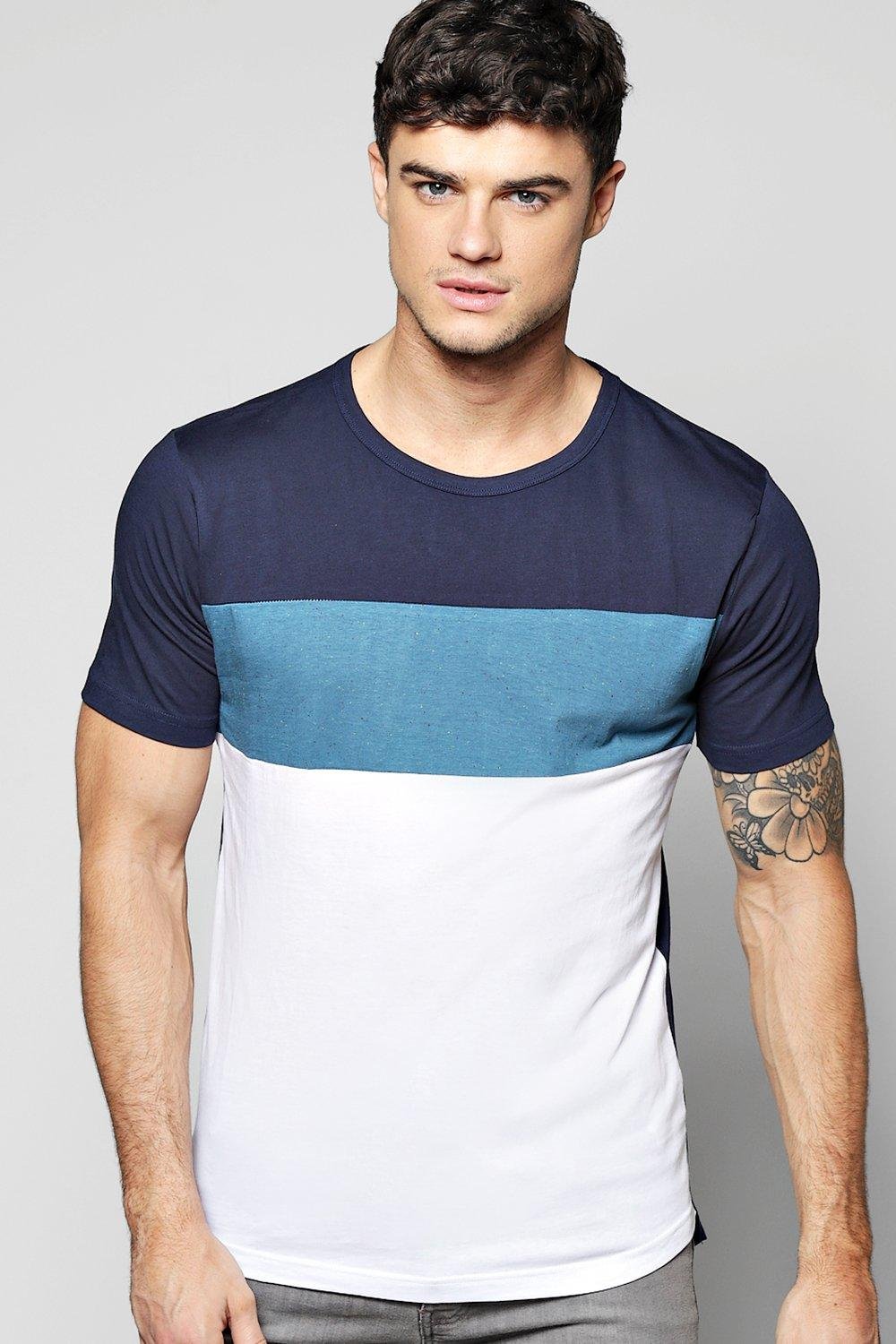 long-line-scoop-hem-cut-and-sew-t-shirt Long Line Scoop Hem Cut And Sew T-Shirt